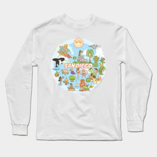 San Diego Beach Paradise Long Sleeve T-Shirt